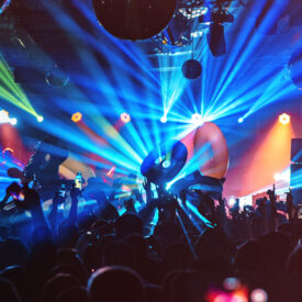 Dj,Night,Club,Party,Rave,With,Crowd,In,Music,Festive