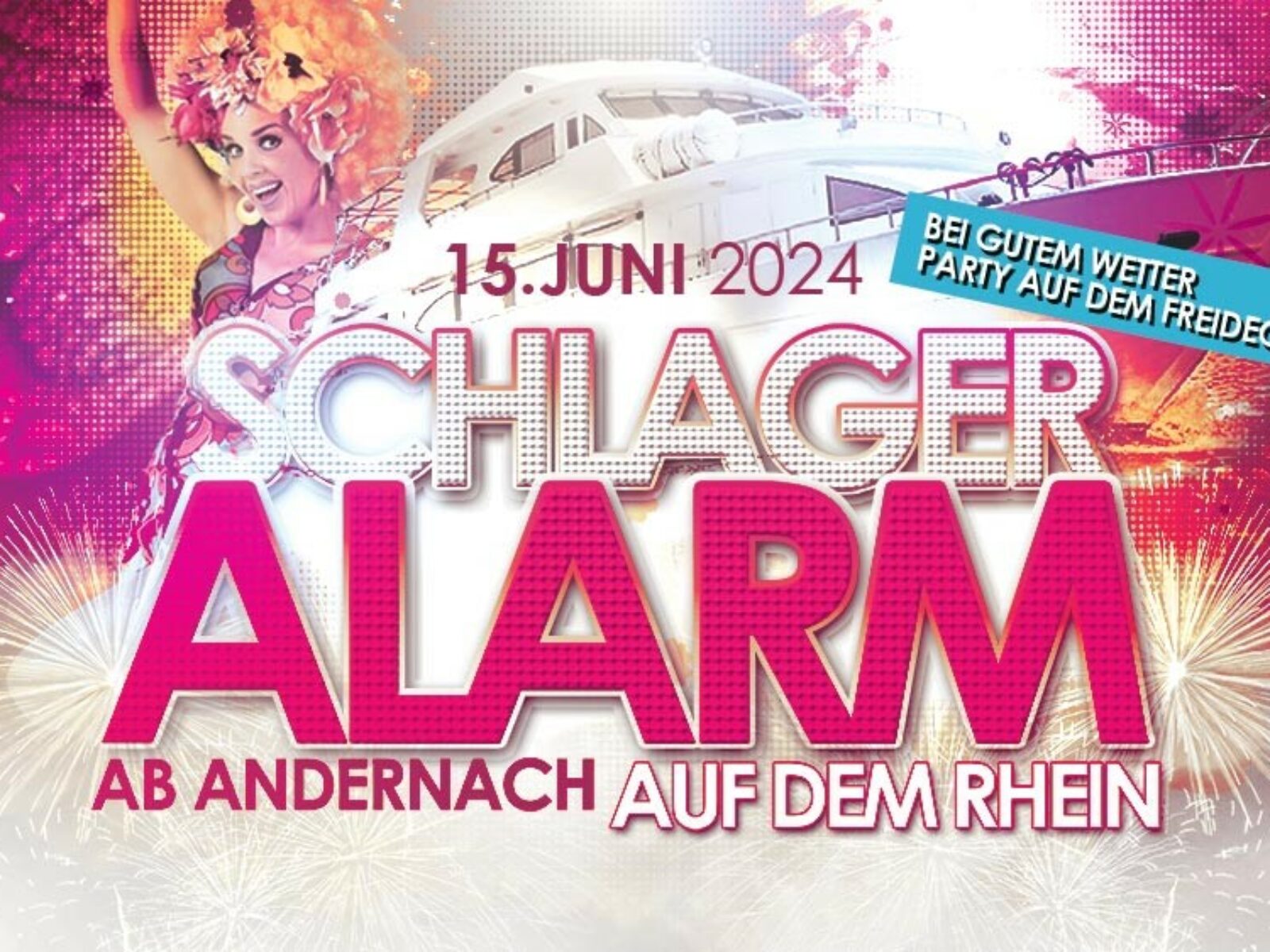 Schlager Alarm auf dem Rhein Die Schlagerparty 2024 — Partyreisen