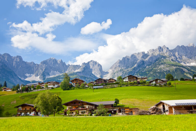 Landscape,View,From,Mountain,Wilder,Kaiser,In,Austrian,Tirol