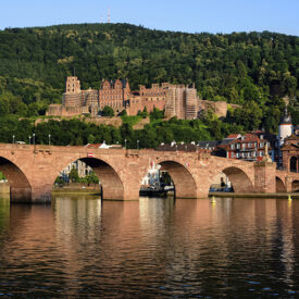 Heidelberg Reiseimpression mit Schloss und Altstadt