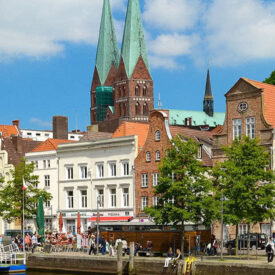 Blick auf die Altstadt von Lübeck