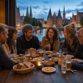 Gruppe bei einem Lübeck-Wochenende mit Altstadt, Hafenflair und gemeinsamem Abendessen