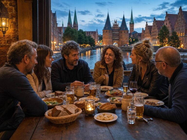 Gruppe bei einem Lübeck-Wochenende mit Altstadt, Hafenflair und gemeinsamem Abendessen