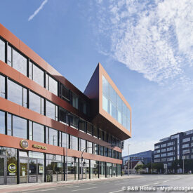 Außenansicht des B&B Hotel Münster-Hafen