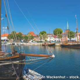 Segelboote im Hafen von Neustadt in Holstein an der Ostsee