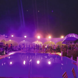 Abendliche Poolparty beim Wanger-Cup im Wangerland Resort